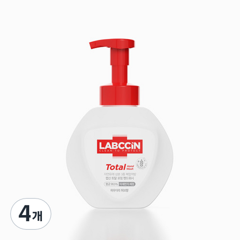 랩신 토탈 핸드워시 본품, 500ml, 4개