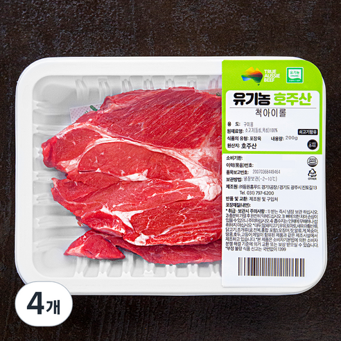 동원홈푸드 유기농 인증 척아이롤 구이용 (냉장), 200g, 4개
