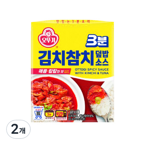 오뚜기 3분 김치참치 덮밥소스, 150g, 2개
