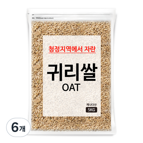 대구농산 귀리쌀, 5kg, 6개