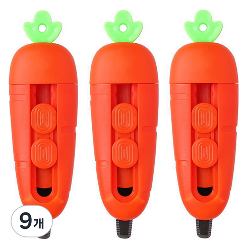 일상속반짝 안전 당근 택배칼, 혼합색상, 9개