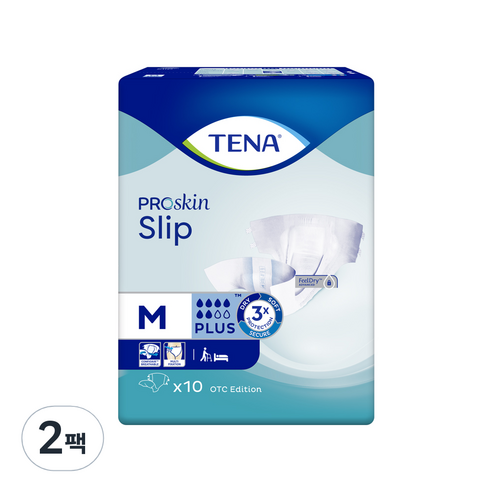 테나 플러스 남녀공용 성인기저귀, 대형, 10매입, 2팩