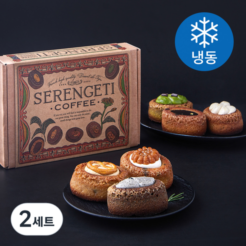 세렝게티커피 티그레 쿠키 6종 세트 375g + 쇼핑백 (냉동), 2세트