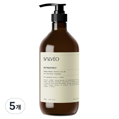 솔브이오 극손상 케라틴 약산성 헤어트리트먼트, 5개, 1000ml