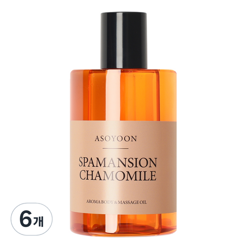 아소윤 스파맨션 아로마 바디 마사지 오일 케모마일, 6개, 400ml