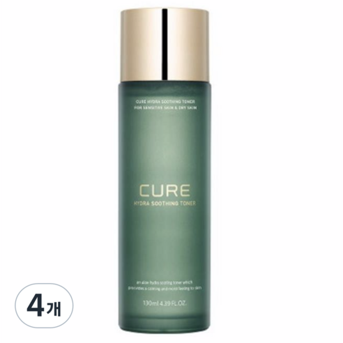 김정문알로에 큐어 하이드라 수딩 토너, 130ml, 4개