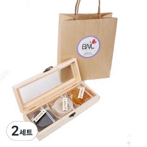 BNL 아로마 비누 3입+나무케이스 세트, 100g, 2세트