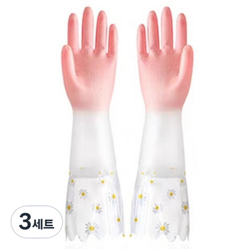 비투윈 클라레인 편리한 다용도 청소장갑 양손세트, 핑크, FREE(one size), 3세트