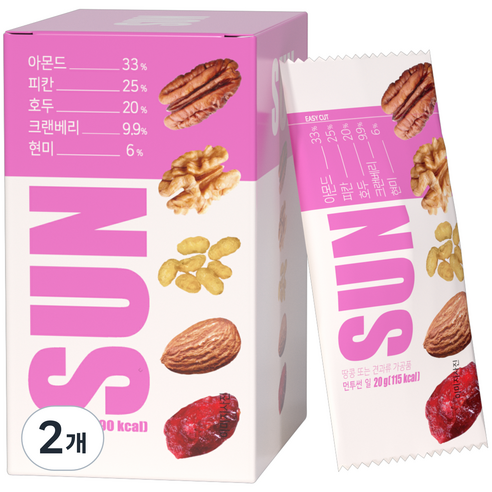 바프 먼투썬 매일견과 일 6p, 120g, 2개
