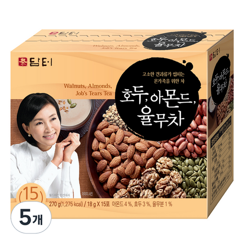 담터 호두 아몬드 율무차, 18g, 75개입