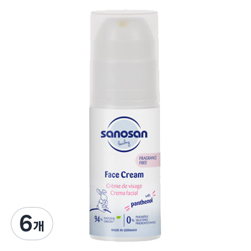 사노산 페이스 베이비 크림, 6개, 50ml