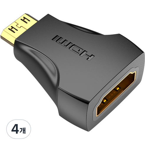 벤션 Mini HDMI to HDMI M F 변환 젠더, AISB0, 4개