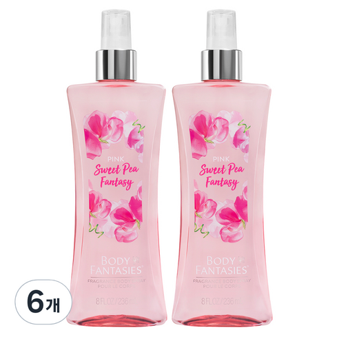 바디판타지 핑크 스위트 피 판타지 프래그런스 바디미스트 꽃향, 236ml, 6개