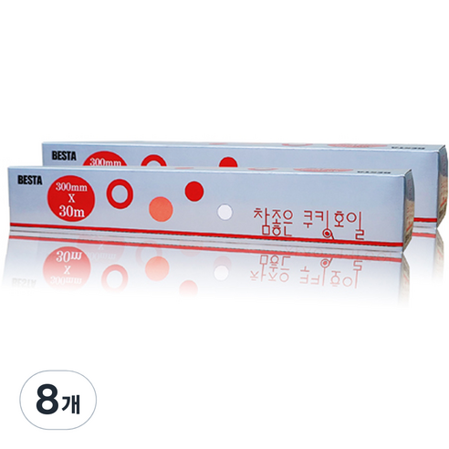 참좋은 쿠킹 호일 30cm x 30m, 8개