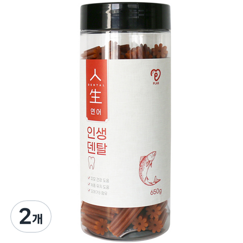 피랩 강아지 인생덴탈 덴탈껌 650g, 2개, 연어