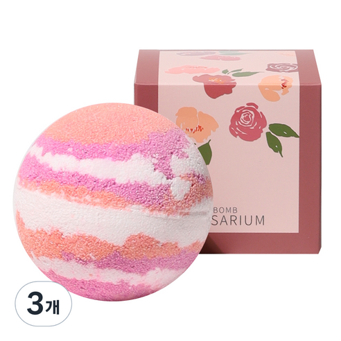 코아코스 버블 앤 팝 배쓰밤 로사리움 장미향, 220g, 3개
