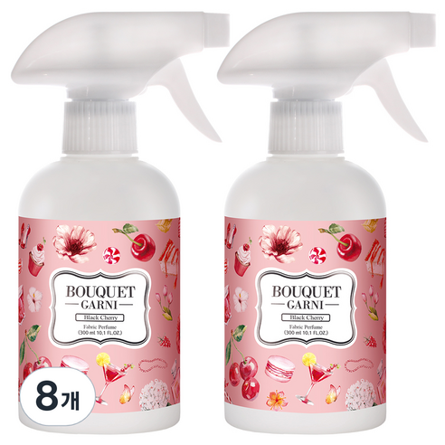 부케가르니 섬유탈취제 블랙체리, 300ml, 8개