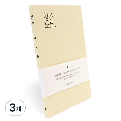 인디고 자문자답 칭찬노트 Ver 3, 크림, 3개