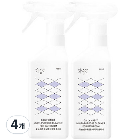 오늘습관 욕실용 다목적 클리너, 400ml, 4개