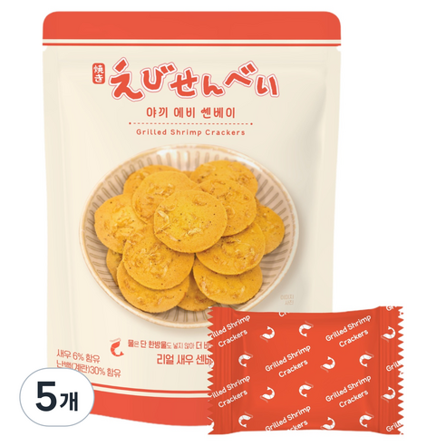 야끼 에비 새우 센베이, 5개, 42g