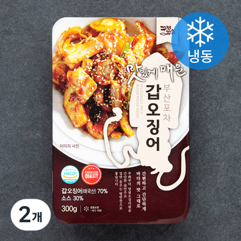 꾸봐꾸어 맛있게 매운 부산포차 갑오징어 (냉동), 300g, 2개