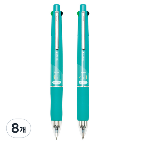 자바펜 제트 4 + 1 멀티펜 0.7mm, 민트, 8개