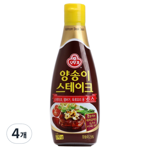 오뚜기 양송이 스테이크 소스, 270g, 4개