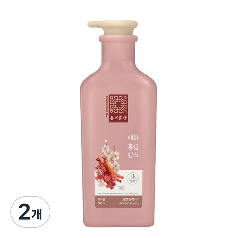 동의홍삼 힘없는 모발용 매화홍삼 린스, 2개, 500ml