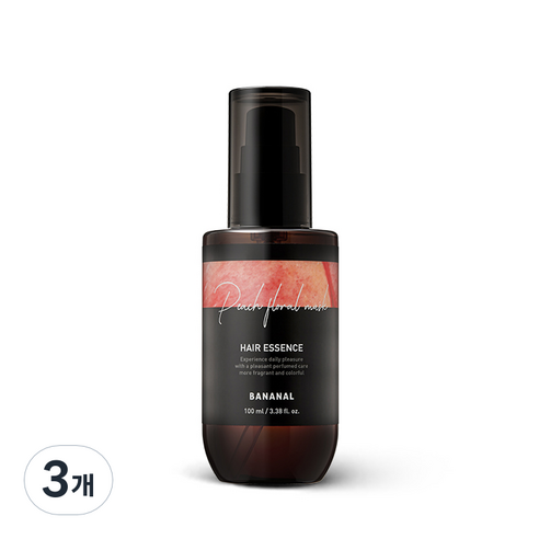 바나날 헤어 에센스 피치 플로랄 머스크, 100ml, 3개