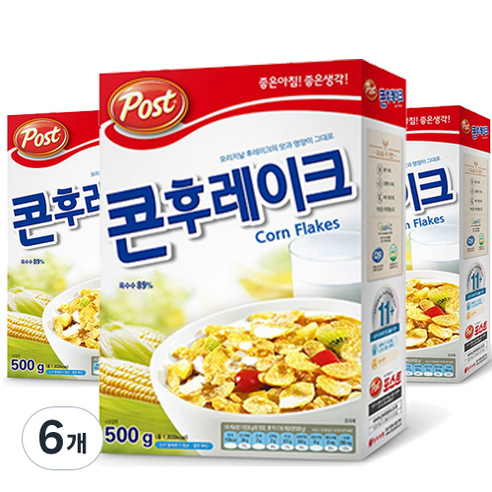 포스트 콘후레이크 시리얼, 6개, 500g