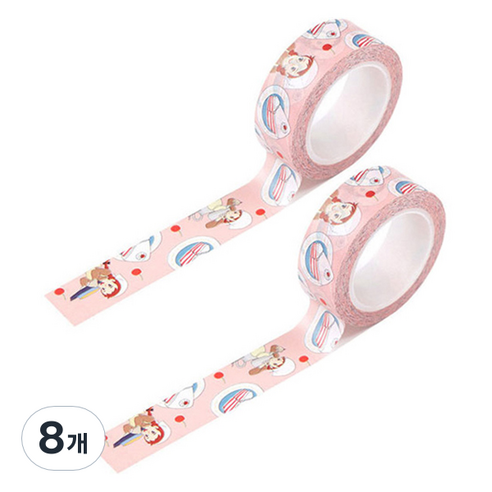 빨강머리앤 마스킹 테이프 15mm x 10m, 요리, 8개