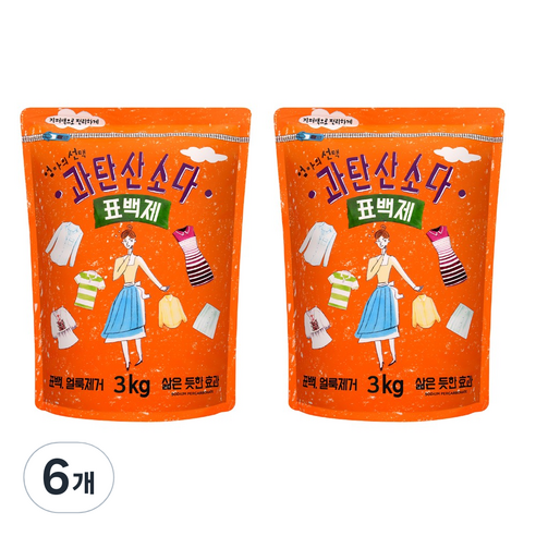 엄마의선택 과탄산소다 표백제, 3kg, 6개