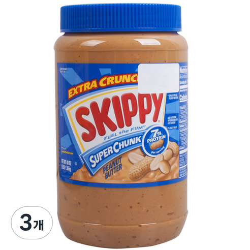 스키피 수퍼 청크 피넛 버터, 1.36kg, 3개