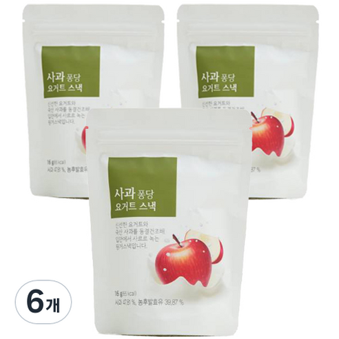 올가 과일퐁당 요거트스낵 16g, 6개, 사과