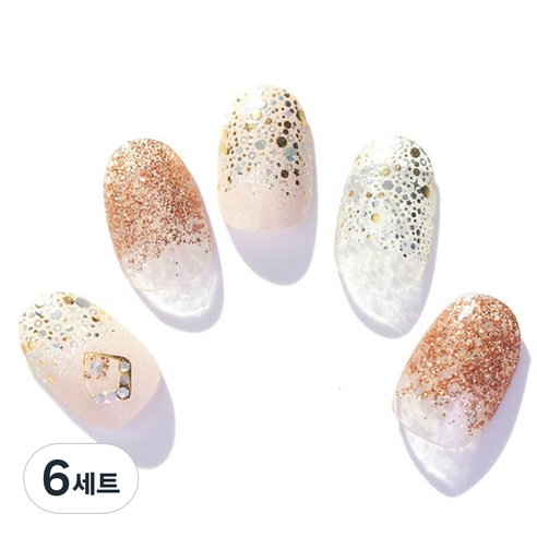 엔젤리 프리미엄 젤 네일 아트 스티커 세트, 6세트, 겟트윙클
