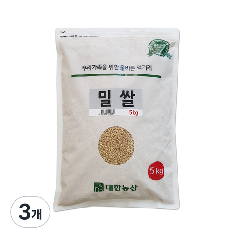 대한농산 밀쌀, 5kg, 3개