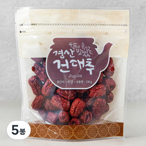 산들 경산 건대추 상초, 130g, 5봉