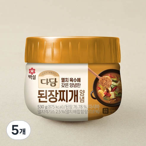 다담 된장찌개 양념, 530g, 5개