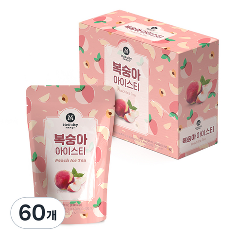 맥널티 복숭아 아이스티, 190ml, 60개