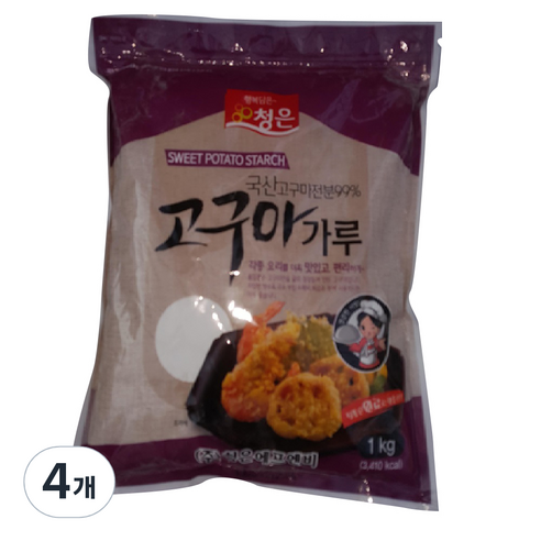 청은 고구마전분 국산, 1kg, 4개