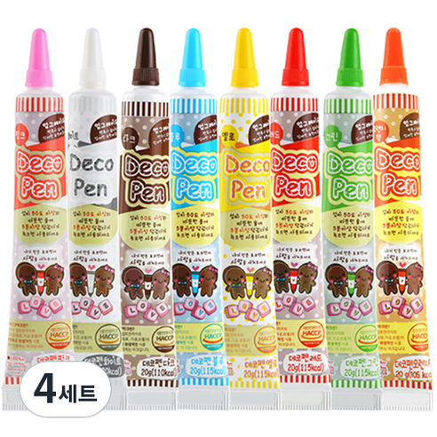 홈베이킹 만드는 초코렛 데코펜 8종, 20g, 4세트