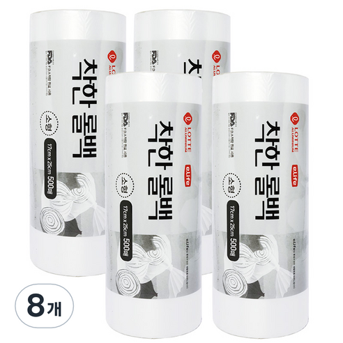 롯데이라이프 착한 롤백 17 x 25 cm, 소(S), 500개입, 8개