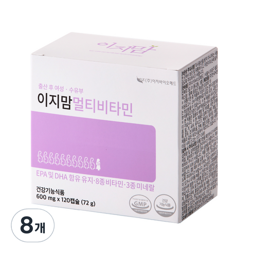 이지맘 멀티비타민, 120정, 8개