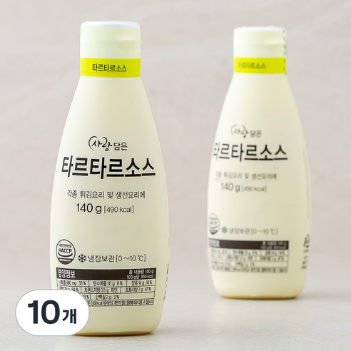 사랑과정성 사랑담은 타르타르소스, 140g, 10개