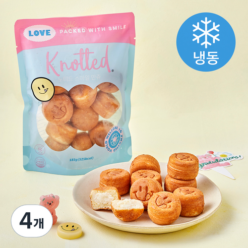 노티드 스마일 만쥬 (냉동), 185g, 4개, 1개입