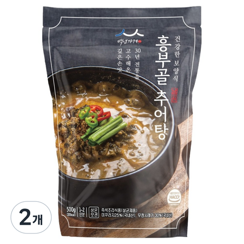 소씨네흥부골남원추어탕, 2개, 500g