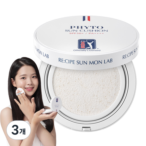 선몬랩 피토 선쿠션 SPF50+ PA++++, 17g, 3개