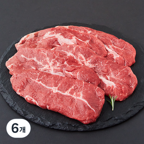 푸드랩플러스 미국산 초이스 소 부채살 구이용 (냉장), 400g, 6개
