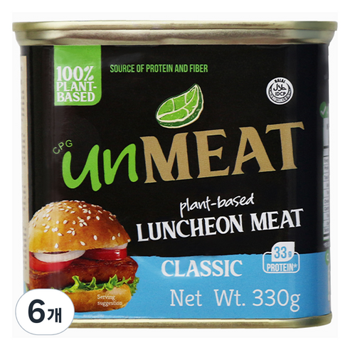 식물성 런천미트 클래식, 6개, 330g