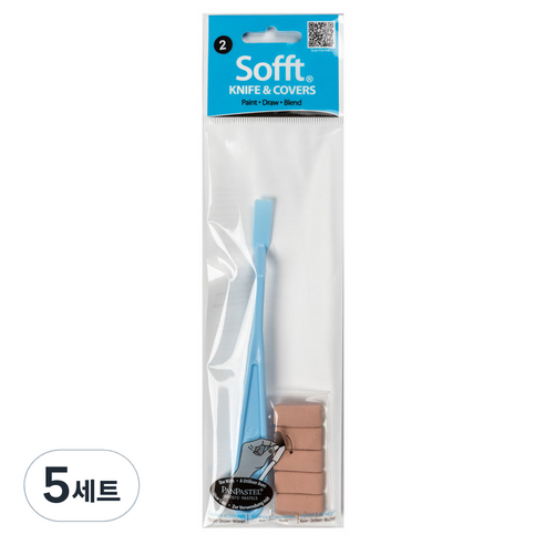 SOFFT 신한화구 소프트 나이프 4종 + 커버 4종 세트 No 2 Flat, 5세트, 1색